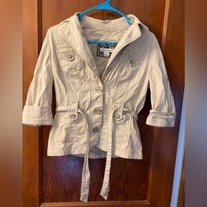 Y2K Tan Trench Coat - White House Black Market Jacket 🧥✨